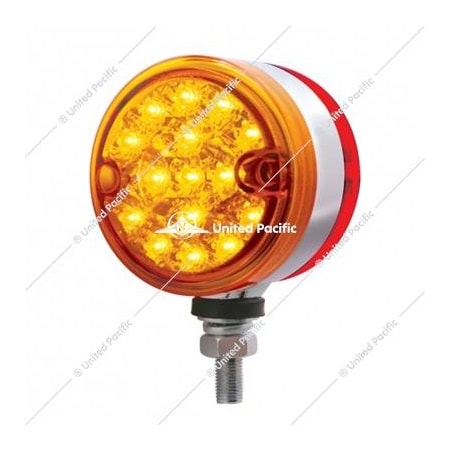United Pacific 15 Led 3 Dual Function Reflector Double Face Light - Amber & Red Led/Amber & Red Lens 39561